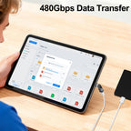 USB C Right Angle Adapter 240W PD Fast Charging 360 Degree Rotating 90 Degree for MacBook iPad iPhone 17 16 15 Samsung Galaxy Steam Deck Laptop