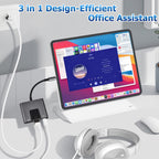 USB C to RJ45 Ethernet Adapter 10/100Mbps with 3.5mm Audio Jack and USB C Charging for iPhone 15 16 iPad Pro Galaxy