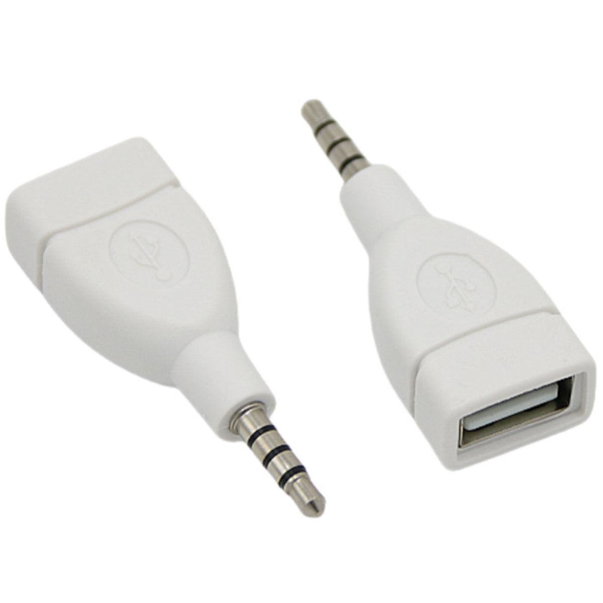 USB 2.0 Female to 3.5mm Male Jack Audio Converter Adapter 4 Pole TRRS AUX to USB Converter for Car Stereo Head Unit MP3 Audio Decoding U Disk Play
