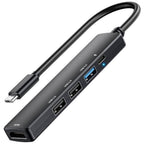5 in 1 USB C Hub with 4K HDMI 100W PD Fast Charging USB 3.0 Dual USB 2.0 Multiport Type C Adapter for MacBook Pro Air M1 M2 iPad Pro XPS Surface Laptop