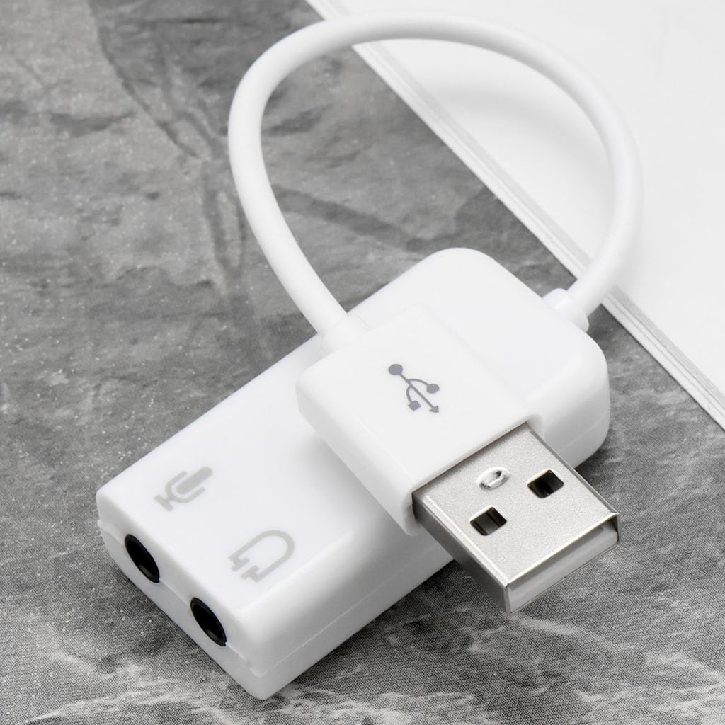 USB External Sound Card Audio Adapter 7.1 Channel 3.5mm AUX Headphone Jack Microphone Converter for PC Laptop Desktop Windows Mac Linux Raspberry Pi