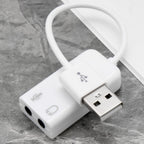 USB External Sound Card Audio Adapter 7.1 Channel 3.5mm AUX Headphone Jack Microphone Converter for PC Laptop Desktop Windows Mac Linux Raspberry Pi