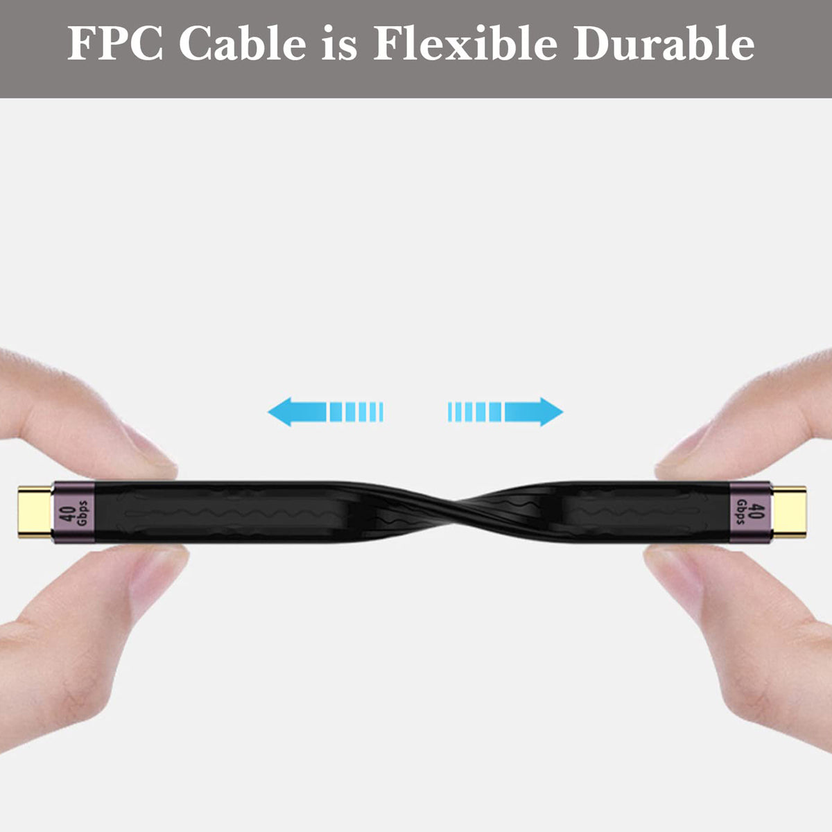 Short USB C to USB C Cable 13.8cm 40Gbps USB4 Thunderbolt 4 Compatible 100W PD Fast Charging 8K Video for SSD Dock MacBook Phone
