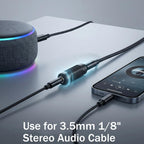 3.5mm Female to Female Audio Adapter 1/8 Inch TRS Stereo Coupler AUX Cable Extender Joiner Connector for Headphone Speaker PC Car Stereo