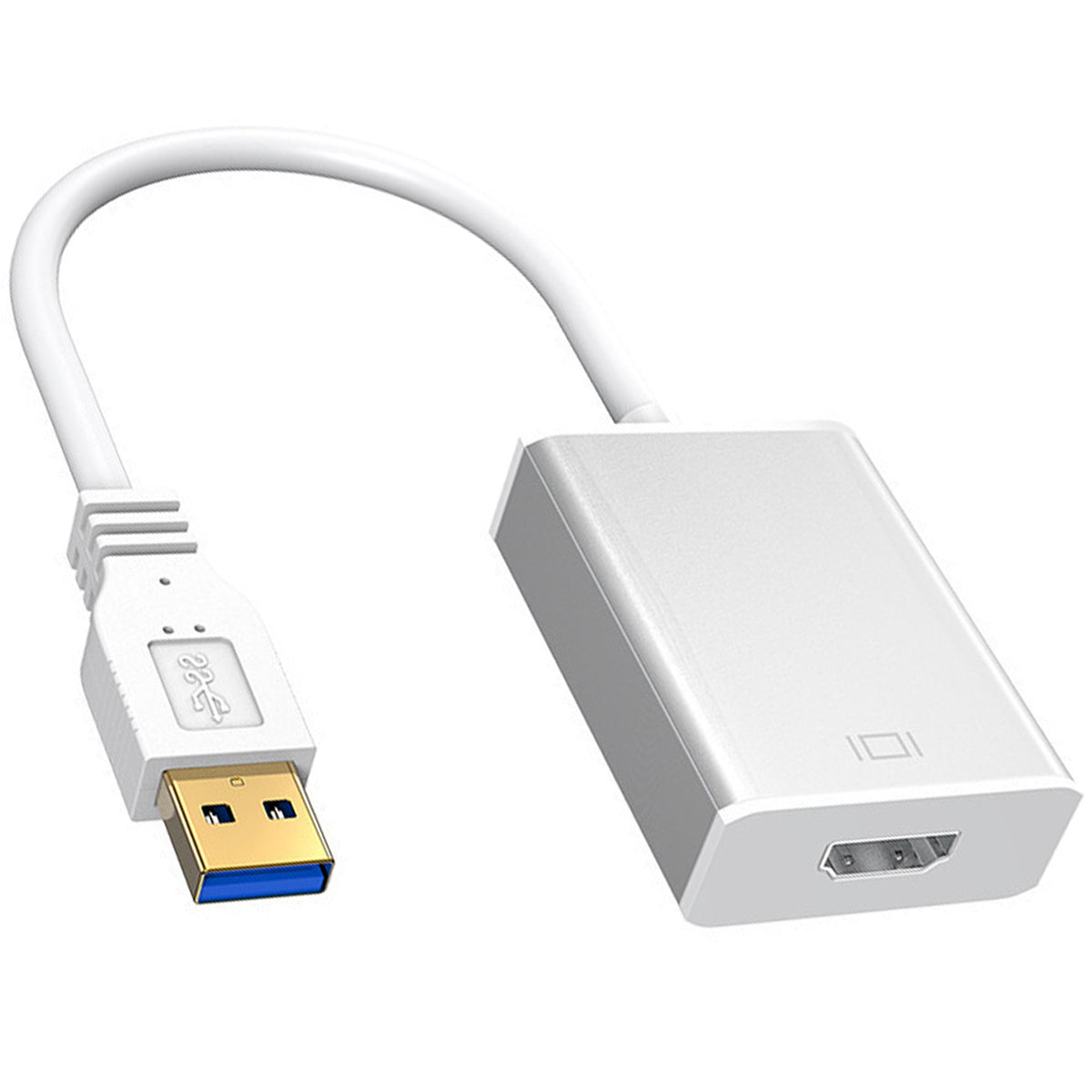 USB 3.0 to HDMI Adapter 1080P 60Hz Video Audio Converter for Windows PC Laptop Monitor HDTV TV Projector Mirror Extend Display