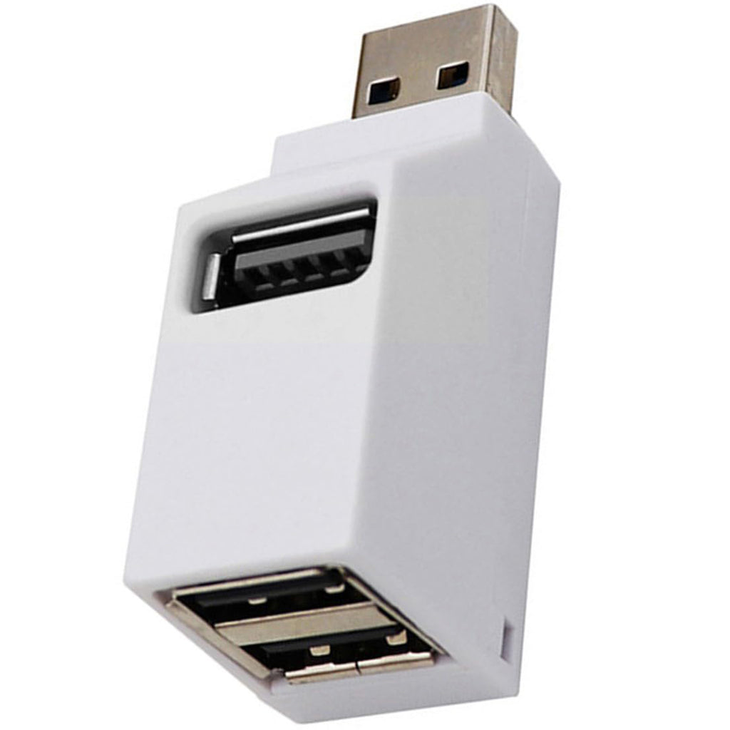 3 Port USB 2.0 Hub Splitter Mini Direct Plug USB A Expander Portable Car Adapter with Lanyard Cap for Laptop Desktop PC Flash Drive Mouse and Keyboard