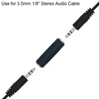 3.5mm Female to Female Audio Adapter 1/8 Inch TRS Stereo Coupler AUX Cable Extender Joiner Connector for Headphone Speaker PC Car Stereo