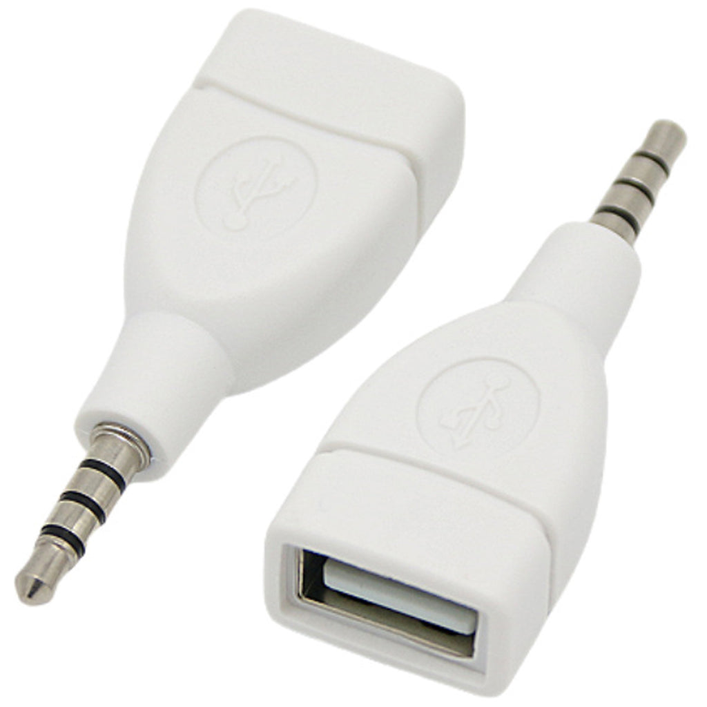 USB 2.0 Female to 3.5mm Male Jack Audio Converter Adapter 4 Pole TRRS AUX to USB Converter for Car Stereo Head Unit MP3 Audio Decoding U Disk Play