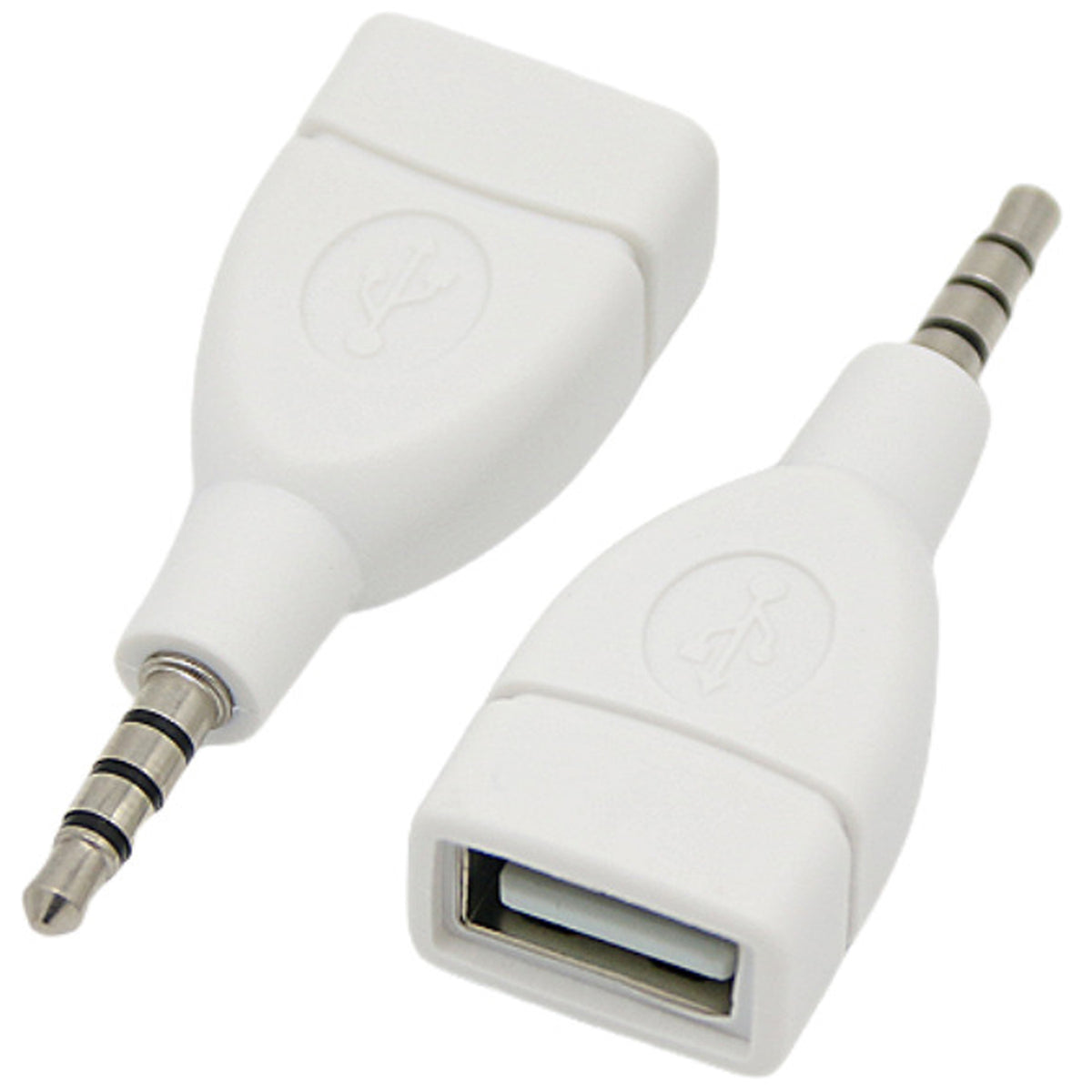 USB 2.0 Female to 3.5mm Male Jack Audio Converter Adapter 4 Pole TRRS AUX to USB Converter for Car Stereo Head Unit MP3 Audio Decoding U Disk Play
