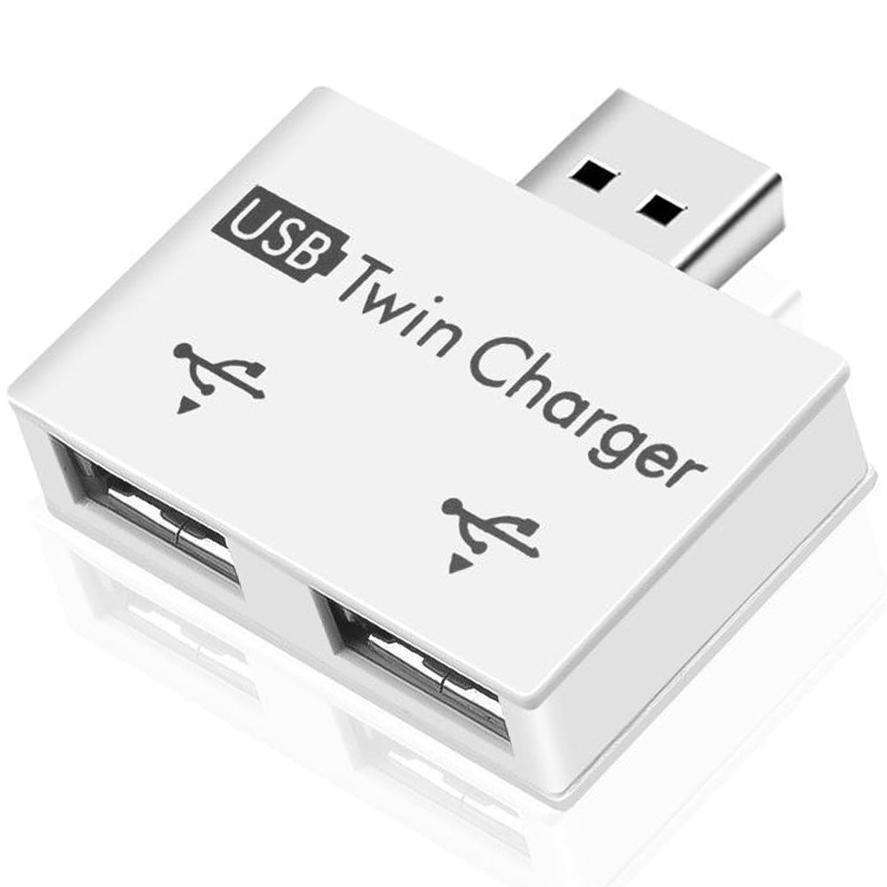 USB Splitter 1 Male to 2 Female Extension Adapter USB 2.0 Hub Dual Port Charging Converter for Devices