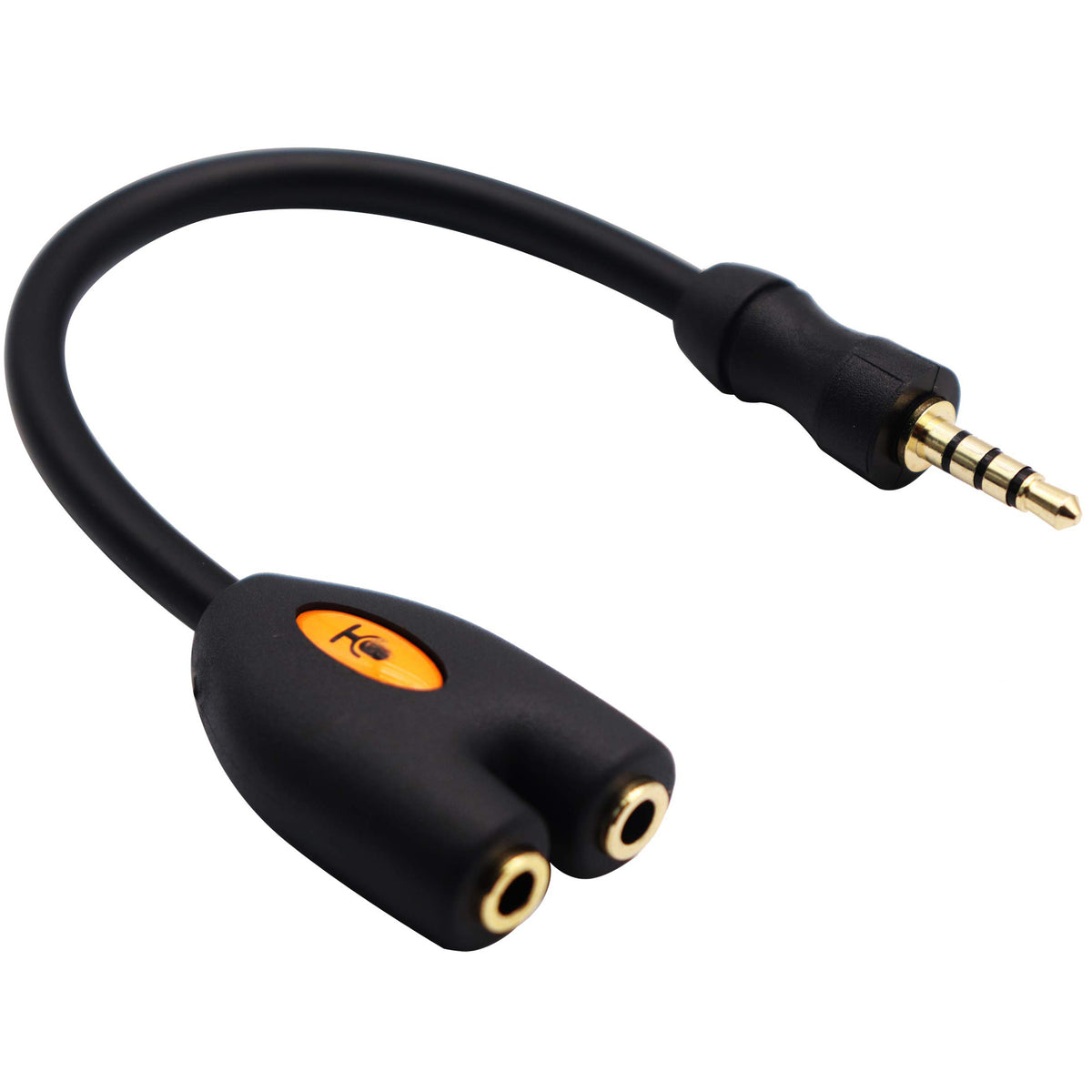 3.5mm TRRS Headphone Splitter Cable 4 Pole 1/8 Inch Male to 2 Female Aux Cord Dual Headset Mic Audio Y Adapter for Gaming Phone PC Laptop Controller