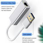 USB to Ethernet Adapter USB 3.0 to RJ45 Gigabit LAN Network Converter 1000Mbps Wired Internet for Nintendo Switch OLED MacBook PC Laptop Surface XPS