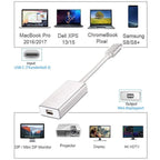 USB C to Mini DisplayPort Female Adapter 4K 60Hz Type C Thunderbolt 3 to Mini DP Converter for MacBook Pro Air iMac iPad Pro Dell XPS