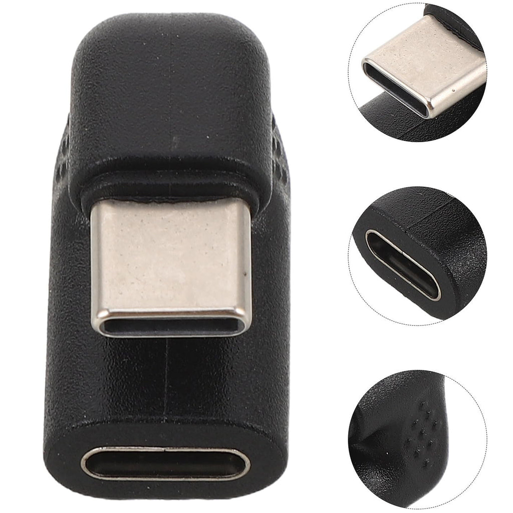 180 Degree USB C Male to Female Adapter U Shaped 180 Angle Type C Extender for Gaming Laptop Tablet Monitor Hub Workstation Fast Charging Data Video
