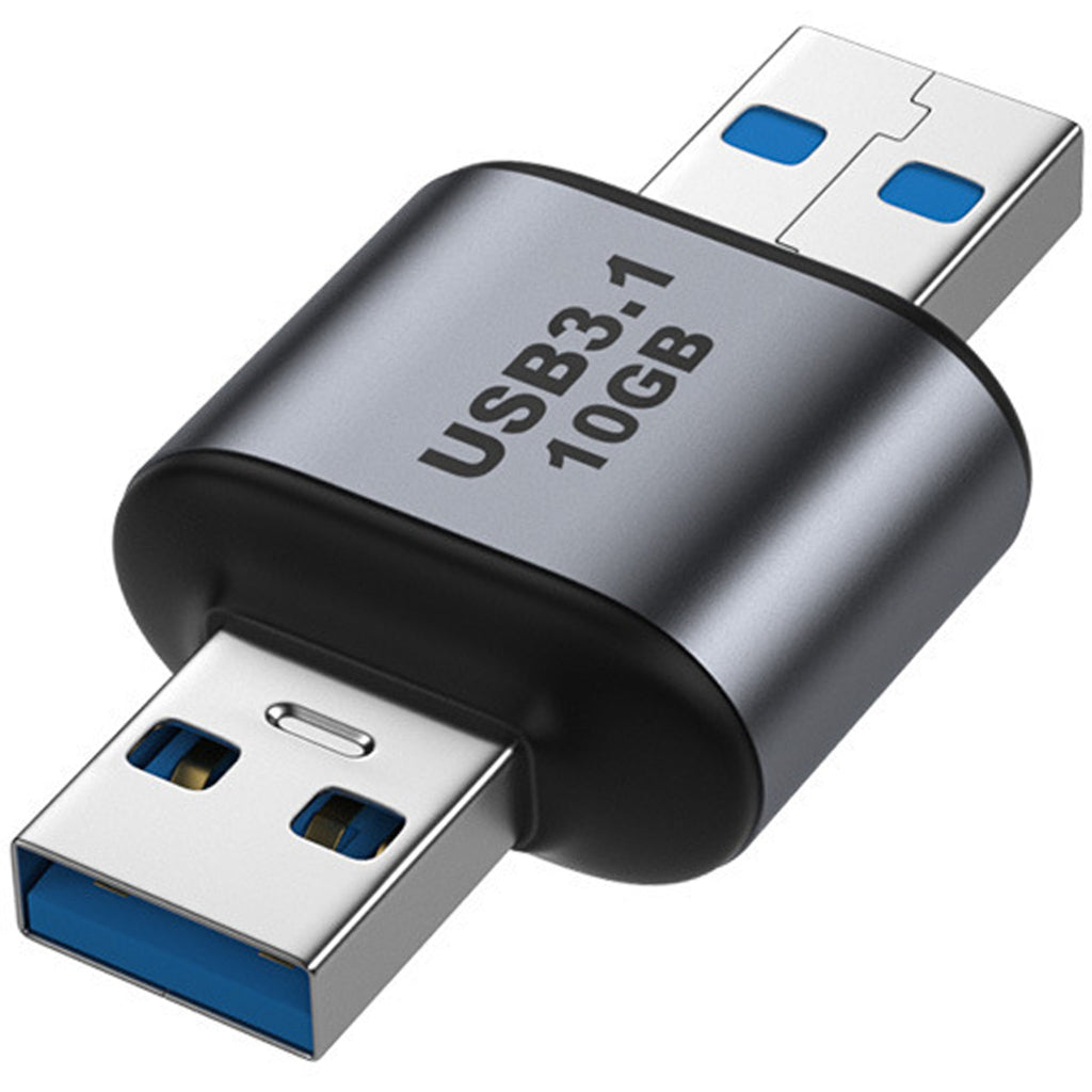 USB 3.1 Type A Male to Male Adapter 10Gbps Data Coupler for Compatible USB Equipment