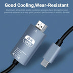USB C to HDMI Cable 6.6ft 2M 4K 60Hz Type C to HDMI 2.0 Cord for MacBook Pro Air iPhone 17 16 15 iPad Galaxy S24 Dell XPS Surface Monitor TV Projector