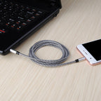 3.5mm Male to Male Aux Cable 3ft Braided 1/8 Inch TRS Stereo Audio Cord 3 Pole Gold Plated Car Aux Jack for Headphone Speaker PC Laptop Phone Tablet