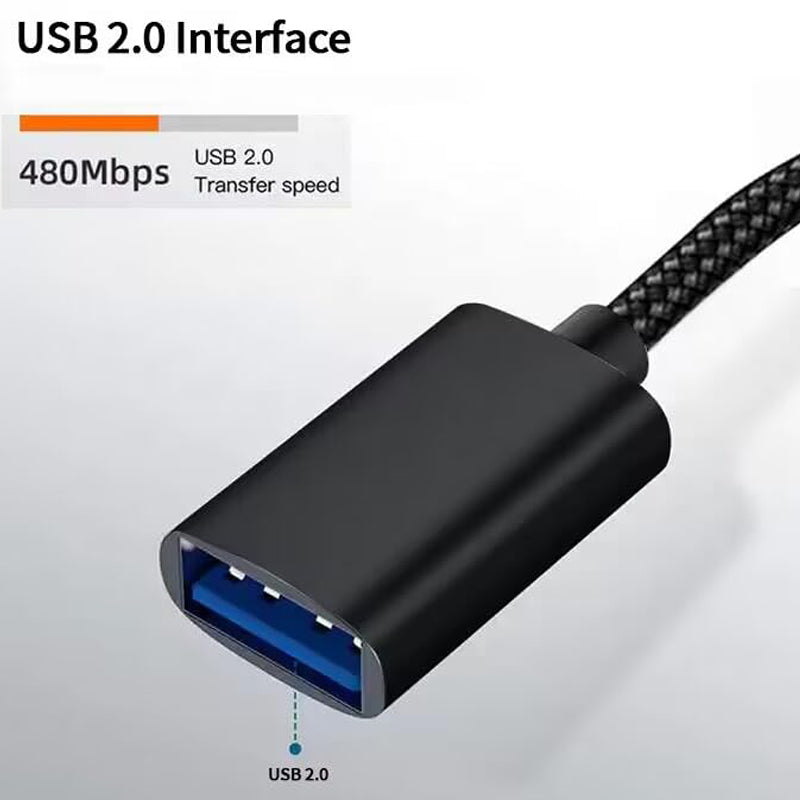 USB Female to Micro USB and USB C Male OTG Adapter 2 in 1 USB 2.0 OTG Connector for Samsung Android Tablet Phone Connect USB Drive Mouse Keyboard Card Reader
