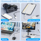 USB C to USB OTG Adapter Cable Type C Male to USB 3.0 Female Camera Connector for MacBook Pro iPad Galaxy Phone Tablet Flash Drive Mouse