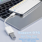 USB C to USB OTG Adapter Cable Type C Male to USB 3.0 Female Camera Connector for MacBook Pro iPad Galaxy Phone Tablet Flash Drive Mouse