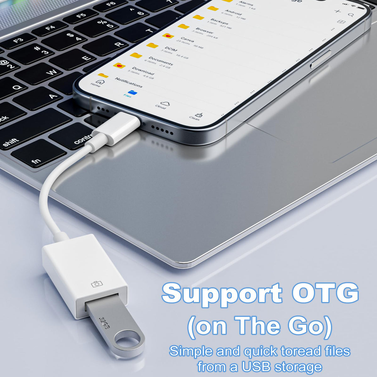 USB C to USB OTG Adapter Cable Type C Male to USB 3.0 Female Camera Connector for MacBook Pro iPad Galaxy Phone Tablet Flash Drive Mouse