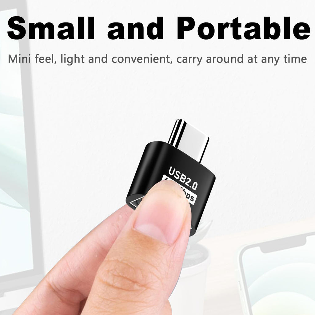 USB C to USB Adapter Type C Male to USB A Female OTG Converter 480Mbps Data Charging for MacBook iPhone 16 15 iPad Samsung Galaxy Flash Drive Keyboard
