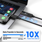 USB C to USB Adapter USB 3.0 5Gbps OTG Type C Male to USB A Female for iPhone 17 16 15 MacBook iPad Samsung Galaxy Connect USB Drive Mouse Keyboard