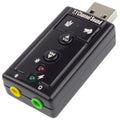 USB External Sound Card Audio Adapter Virtual 7.1 Channel USB to 3.5mm Headphone Mic Jack with Volume Control Mute Buttons for PC Mac Laptop Desktop