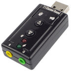 USB External Sound Card Audio Adapter Virtual 7.1 Channel USB to 3.5mm Headphone Mic Jack with Volume Control Mute Buttons for PC Mac Laptop Desktop