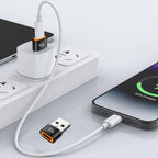 USB A to USB C Adapter 200W Fast Charging 480Mbps Data Transfer Aluminum USB C Female to Male Converter for iPhone 16 15 Samsung Galaxy Google Pixel