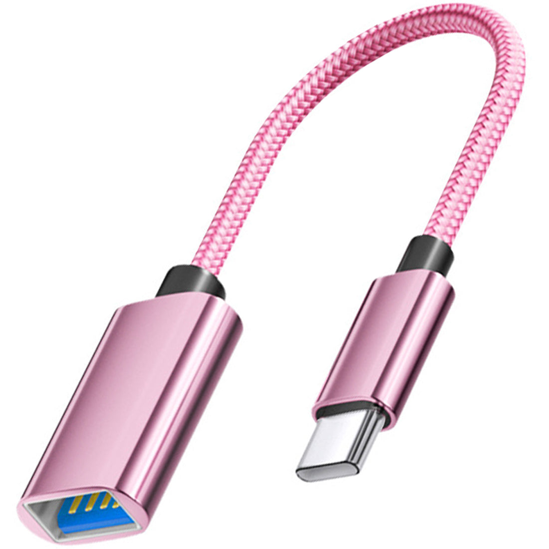 USB C to USB Adapter Type C Male to USB Female OTG Cable for iPhone 16 15 Pro Max MacBook Samsung Galaxy Android Connect USB Drive Mouse Keyboard