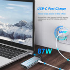 USB C Hub 11 in 1 Docking Station with 4K HDMI VGA RJ45 Ethernet USB 3.0 SD TF Card Reader 3.5mm Audio PD Charging for MacBook Pro Air