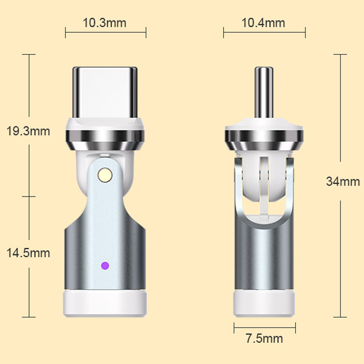 USB C Right Angle Adapter 240W PD Fast Charging 360 Degree Rotating 90 Degree for MacBook iPad iPhone 17 16 15 Samsung Galaxy Steam Deck Laptop