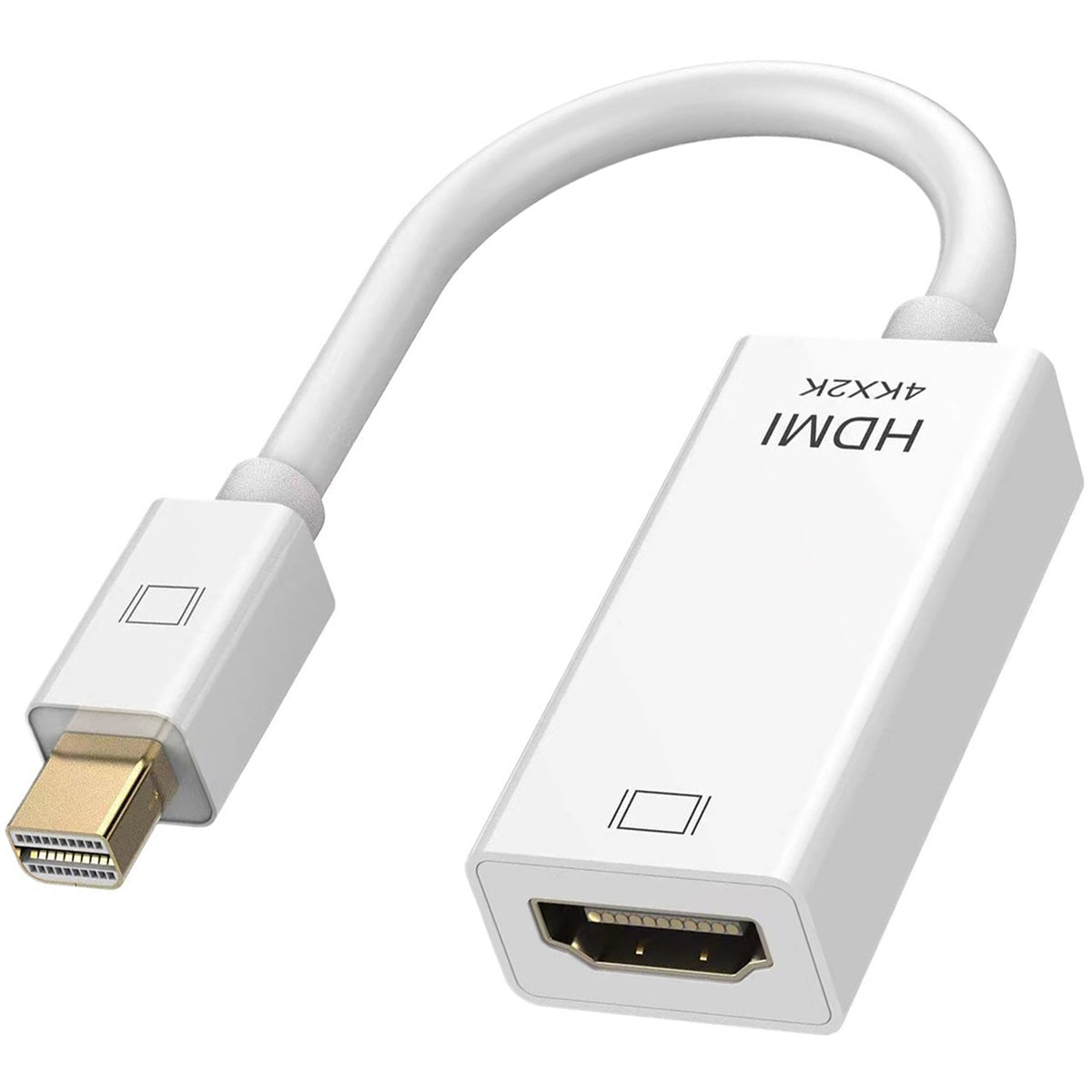 Mini DisplayPort to HDMI Adapter 6 Inch Mini DP Male to HDMI Female 4K 30Hz for MacBook Pro Air iMac Surface Pro