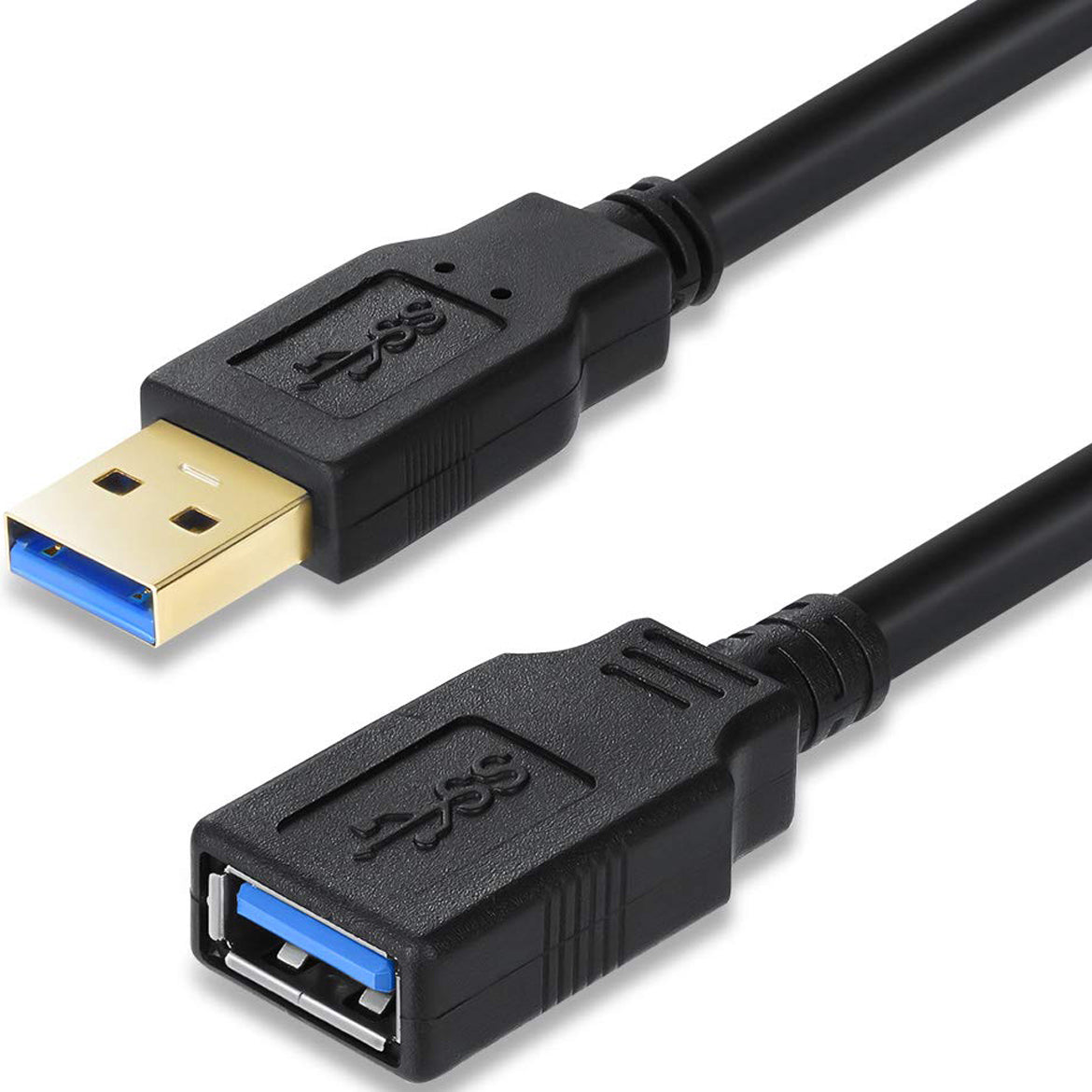 USB 3.0 Extension Cable Type A Male to Female 5Gbps USB Extender Cord for Computer TV Mouse Keyboard Printer Webcam PS4 VR 30cm to 5m