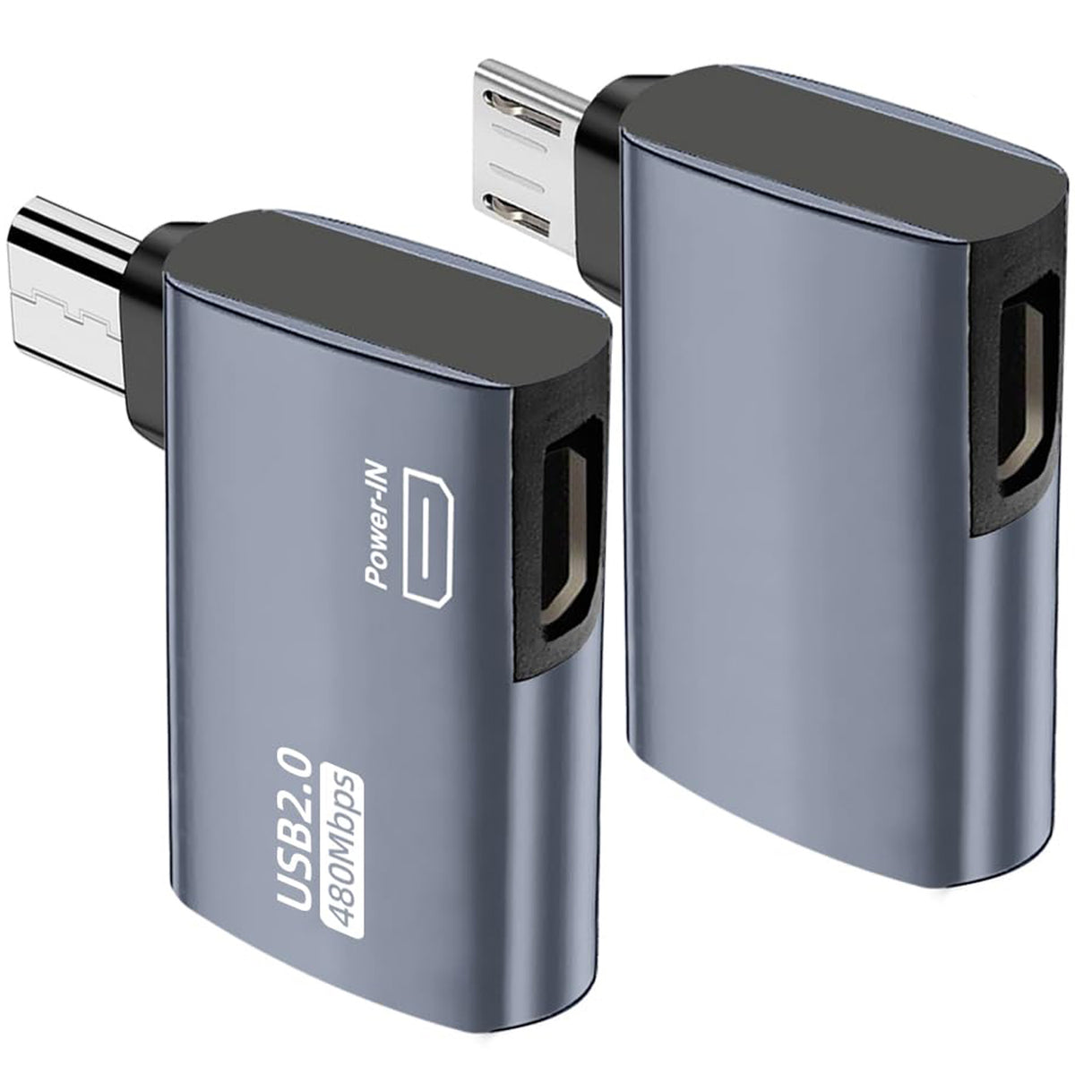 90 Degree Micro USB OTG Adapter Powered USB A Female for Fire TV Stick 4K Max Lite Chromecast Android Phone Tablet Left Right Angle