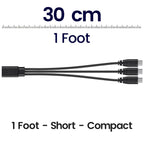 USB-C Splitter Cable 1 Female to 3 Male Y Splitter 30cm Charge Three USB-C Devices Simultaneously for Phone Tablet Earbuds Smart Watch