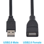 Flexible USB Gooseneck Extension Cable 1FT 30CM USB Type A Male to Female Bendable Metal Tube Stand Cord for Desk LED Lamp Fan Webcam Flash Drive PC