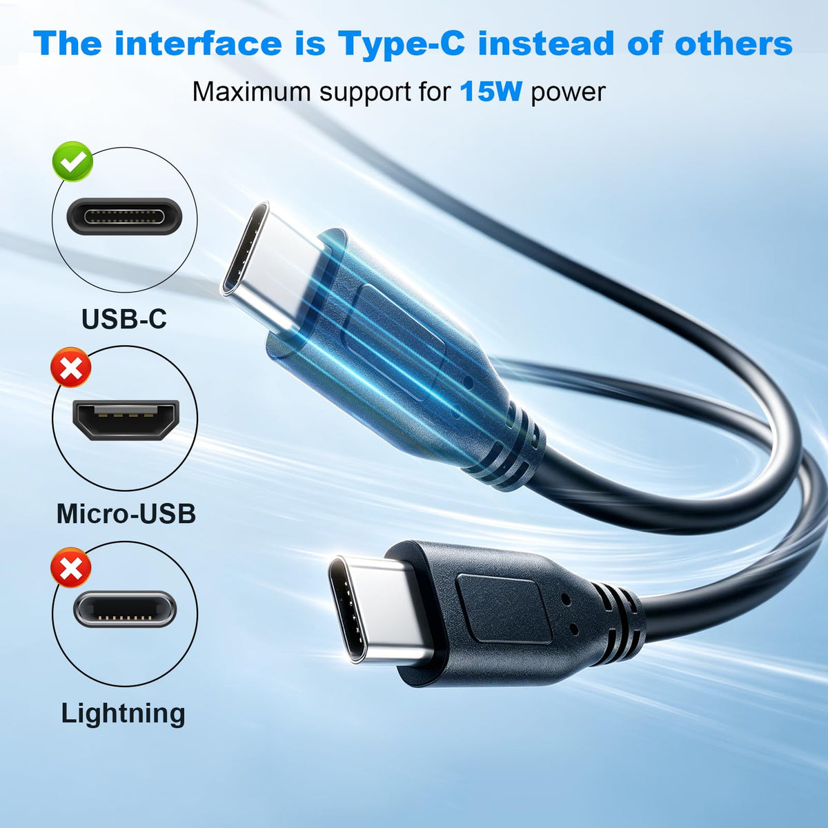 USB-C Male to Dual USB-C Male Y Splitter Cable 30cm Charge Two USB-C Devices Simultaneously Charging Only
