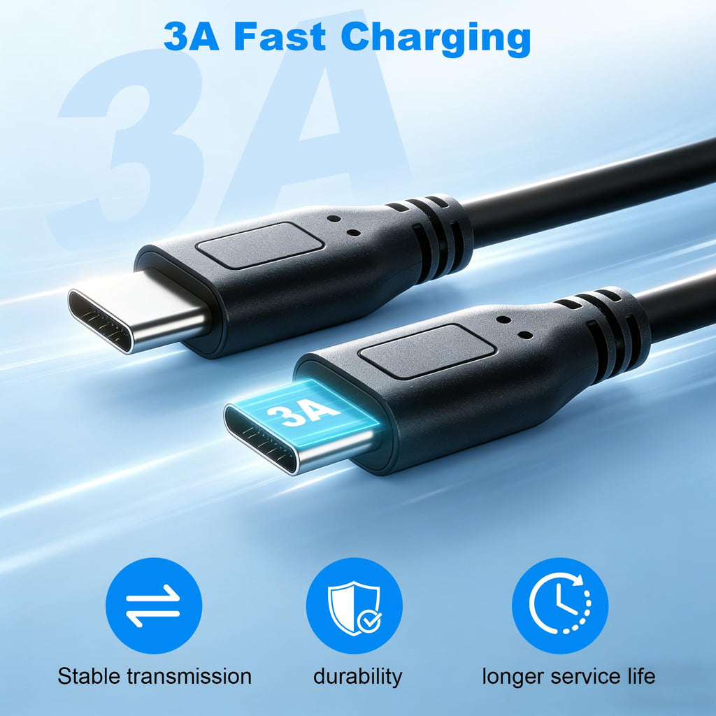 USB-C Male to Dual USB-C Male Y Splitter Cable 30cm Charge Two USB-C Devices Simultaneously Charging Only