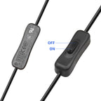 USB Splitter Cable with Dual On Off Switches USB A Male to 2 USB Female Y Cord 1 Data Sync Power and 1 Charge Only Port Extender for Desk Lamp Fan PC