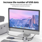 USB Splitter 1 in 3 Out USB A Male to 3 Female Triple Port Y Cable Nylon Braided 480Mbps Data Sync and Charging Cord for PC Laptop PS5 PS4 Keyboard Mouse