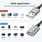 USB Splitter 1 in 4 Out USB A Male to 4 Female Quad Port Y Cable Nylon Braided 480Mbps Data Sync and Charging Cord for PC Laptop PS5 PS4 Keyboard Mouse