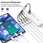 USB Splitter 1 in 4 Out USB A Male to 4 Female Quad Port Y Cable Nylon Braided 480Mbps Data Sync and Charging Cord for PC Laptop PS5 PS4 Keyboard Mouse