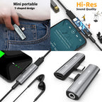 USB C to 3.5mm Headphone Adapter 2 in 1 HiFi DAC 27W PD Fast Charging for iPhone 17 16 15 Samsung Galaxy S25 S24 Google Pixel Listen and Charge