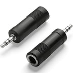 3.5mm Male to 6.35mm Female Audio Adapter 1/8 Male to 1/4 Female Stereo Headphone Jack Converter 6.5mm to 3.5mm TRS Plug for PC Speaker Amp Guitar Piano