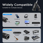 3.5mm Male to 6.35mm Female Audio Adapter 1/8 Male to 1/4 Female Stereo Headphone Jack Converter 6.5mm to 3.5mm TRS Plug for PC Speaker Amp Guitar Piano