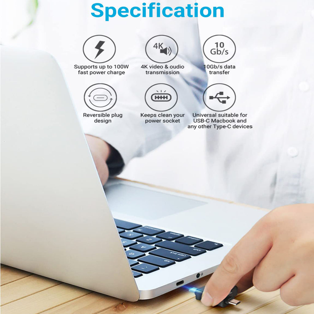 2 in 1 OTG Adapter USB 3.0 Female to Type C and Micro USB Male Converter Compatible with Phones Tablets Laptops