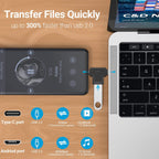 2 in 1 OTG Adapter USB 3.0 Female to Type C and Micro USB Male Converter Compatible with Phones Tablets Laptops