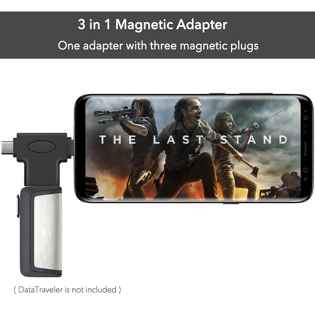 2 in 1 OTG Adapter USB 3.0 Female to Type C and Micro USB Male Converter Compatible with Phones Tablets Laptops